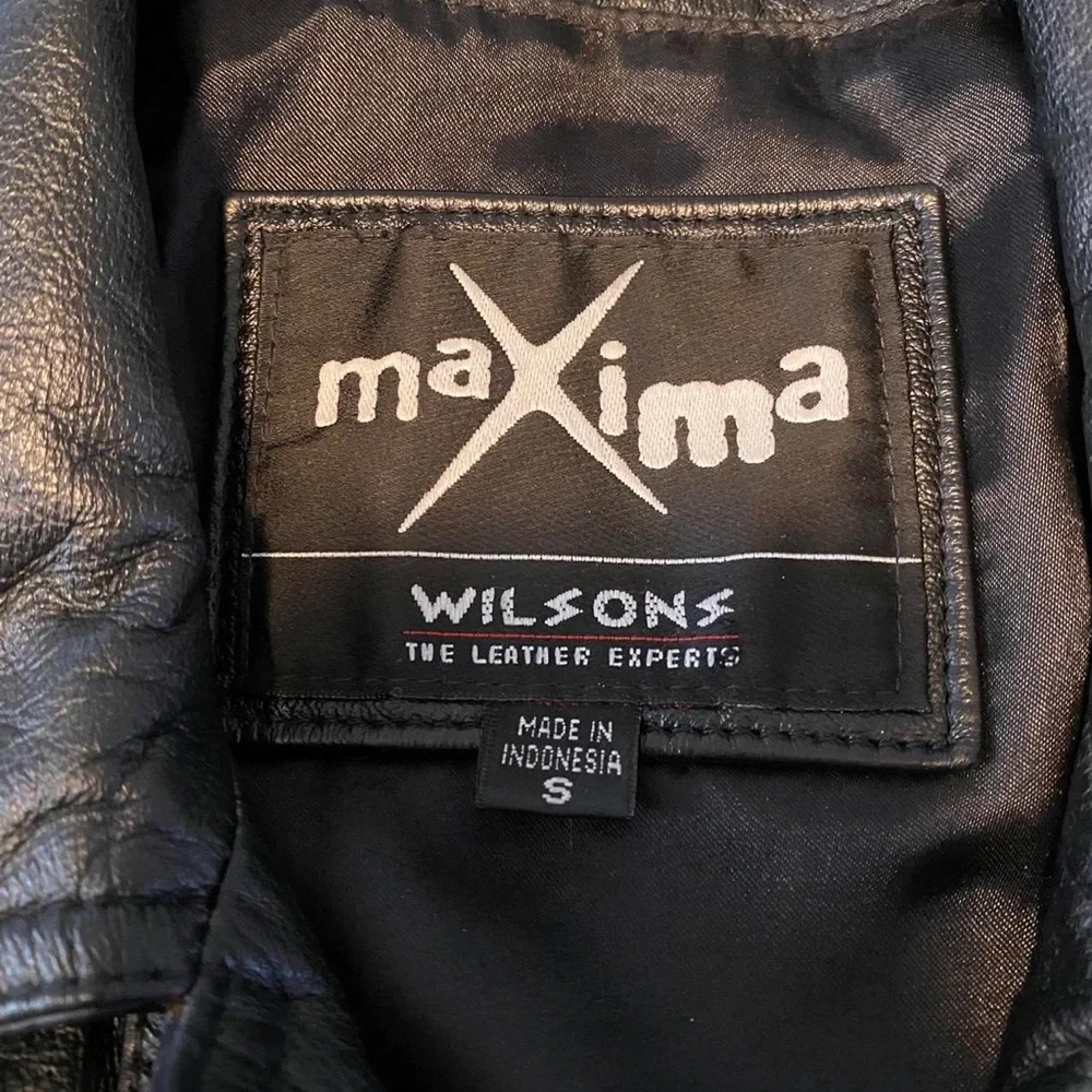 Vintage Maxima Black GENUINE LeathernJacket Women’s Size S Immaculate Condition - Picture 6 of 7